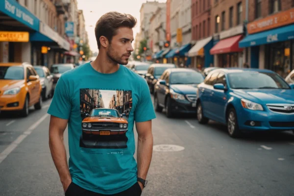 T-shirt moderne avec design de voitures : pour les passionnés de l'automobile