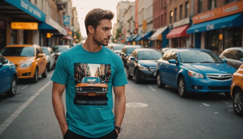 T-shirt moderne avec design de voitures : pour les passionnés de l'automobile