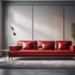 Nettoyage canapé cuir rouge