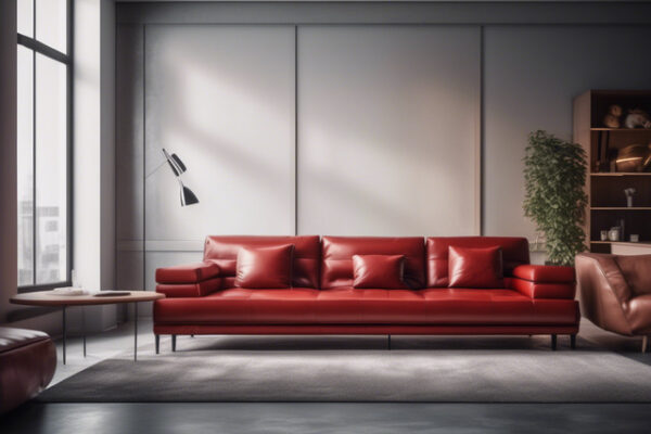 Nettoyage canapé cuir rouge