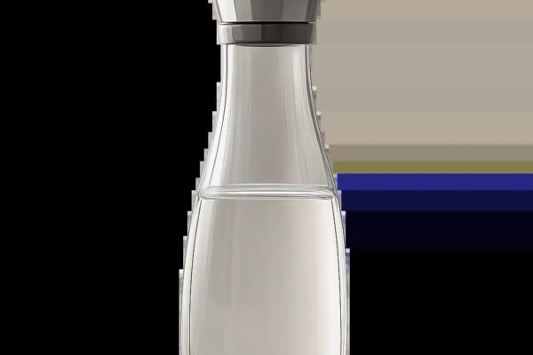 Une carafe d’eau au design minimaliste mise en scène dans un intérieur moderne et lumineux. L’image évoque la simplicité, l’accessibilité et l’hydratation quotidienne sans contrainte.