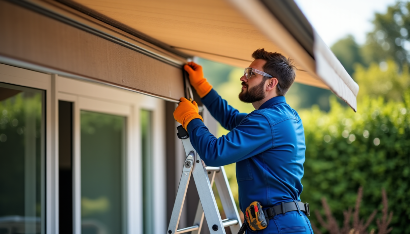 Store banne : pourquoi confier la pose à un professionnel est la clé d’une installation durable