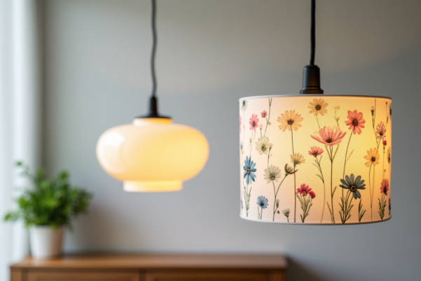 Comment choisir entre une suspension baladeuse en porcelaine et un tissu fleuri