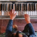 a person playing a piano